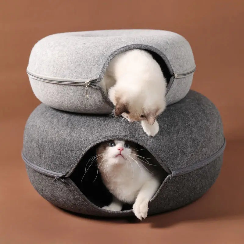 Donut Cat Bed, Interactive Tunnel 