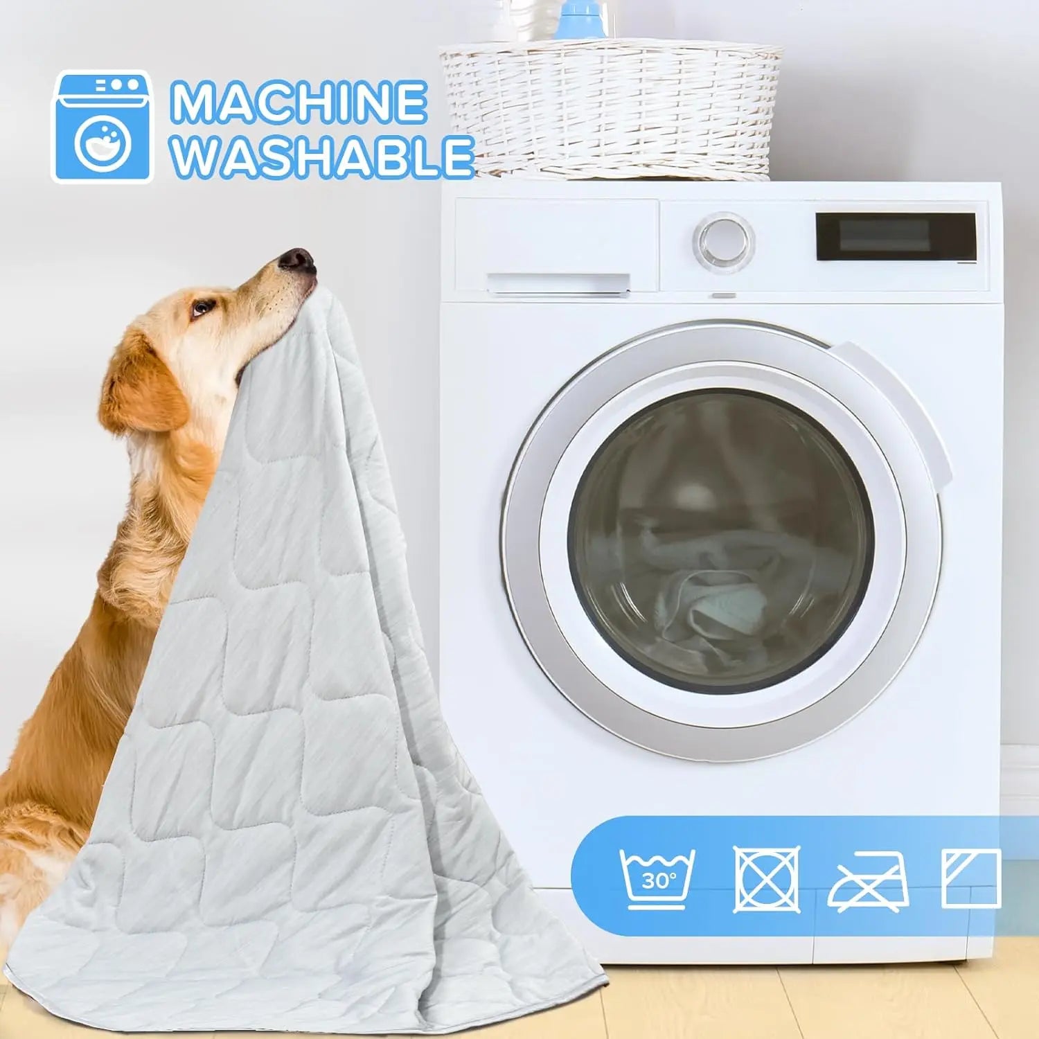 Cooling Dog Mat, Durable Cooling Soft Surface, Washable Dog Blanket