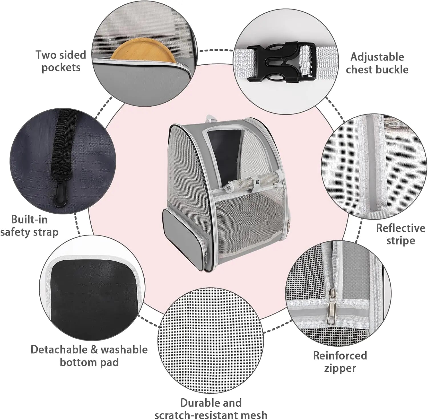 Cat/Small Dog/Bunny Ventilated Mesh Backpack 