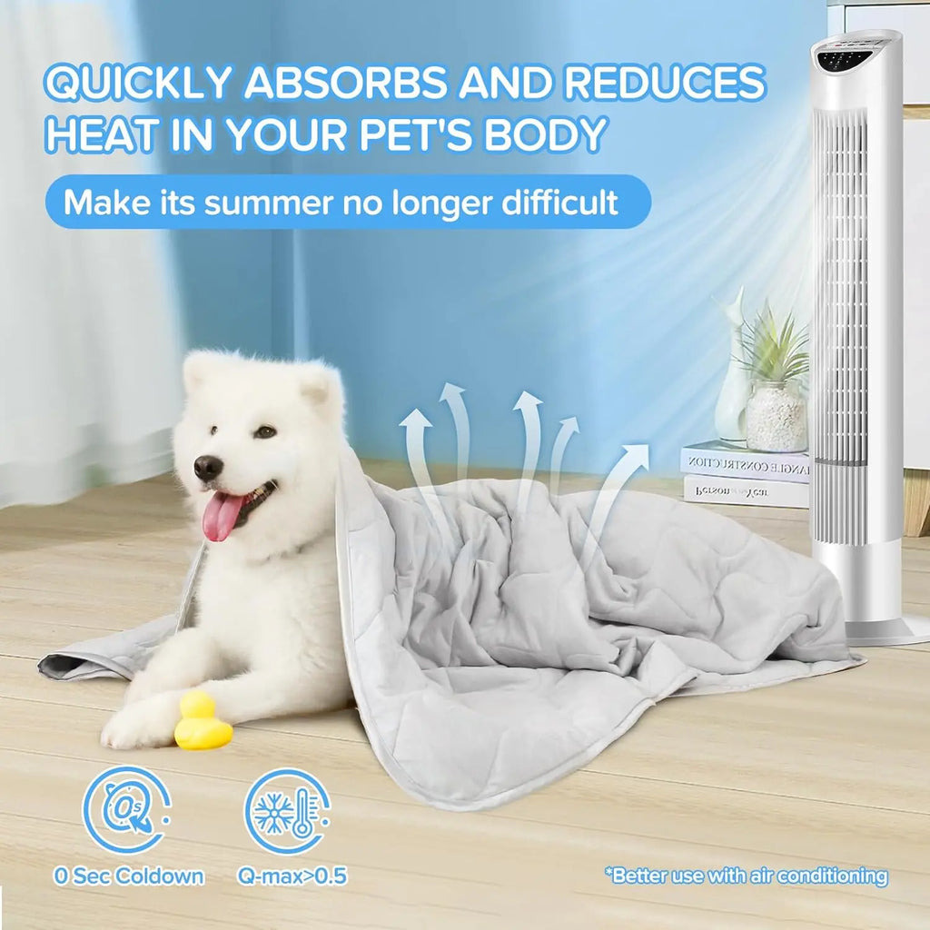 Cooling Dog Mat, Durable Cooling Soft Surface, Washable Dog Blanket