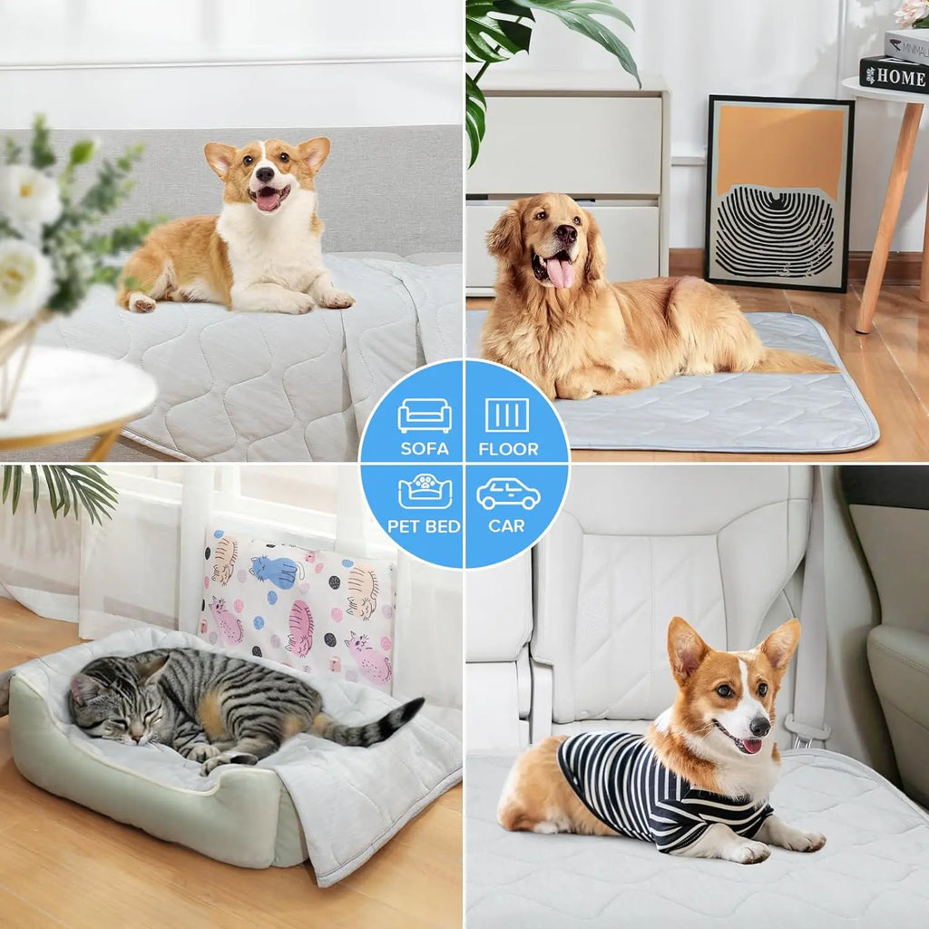 Cooling Dog Mat, Durable Cooling Soft Surface, Washable Dog Blanket