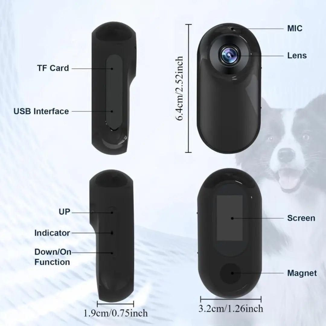 Rotating Camera Dog/Cat Collar, High-Definition 1080P 