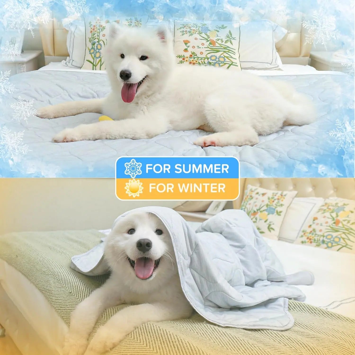 Cooling Dog Mat, Durable Cooling Soft Surface, Washable Dog Blanket