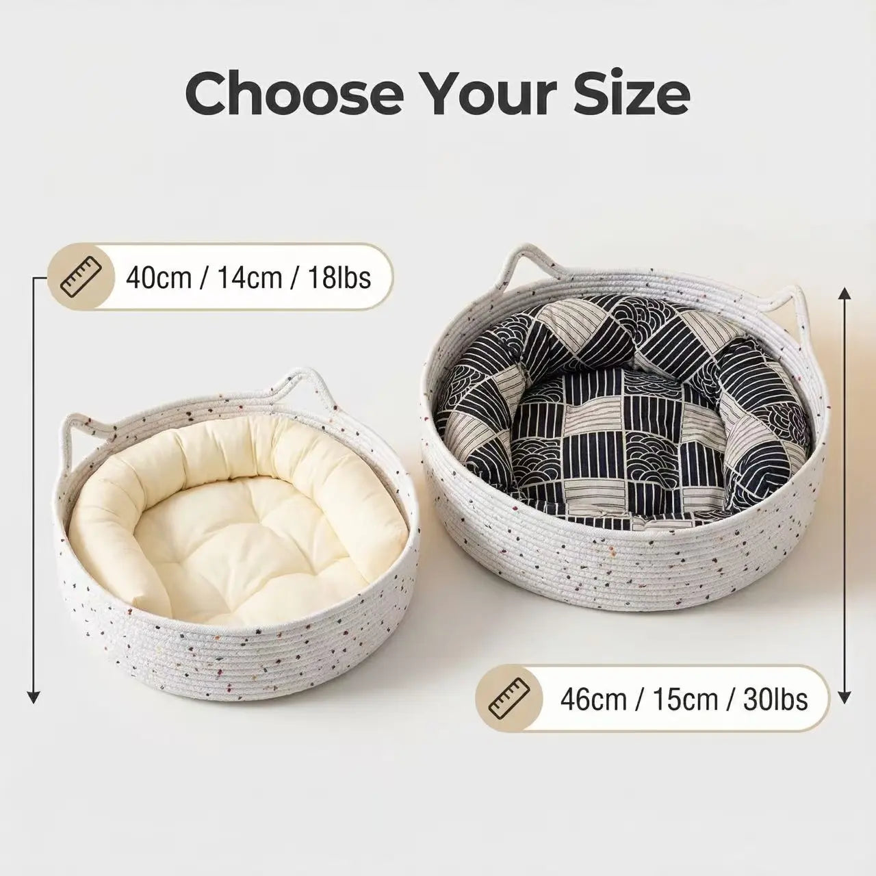 Cozy Cat Bed Three-In-One with U-Shaped Cushion & Scratch-Resistant Pad Hand-Woven Design Detachable Washable All-Season