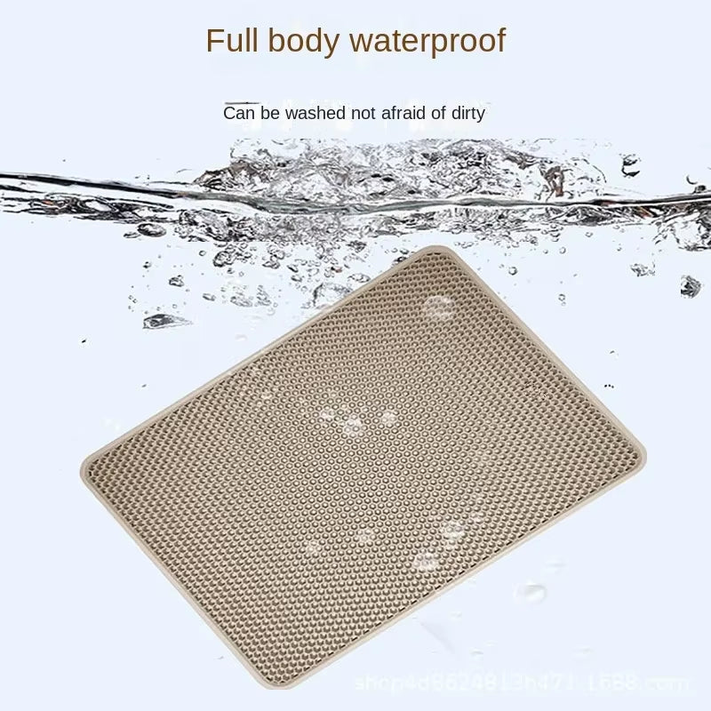Large Size Cat Litter Mat - Double Layer and Waterproof!