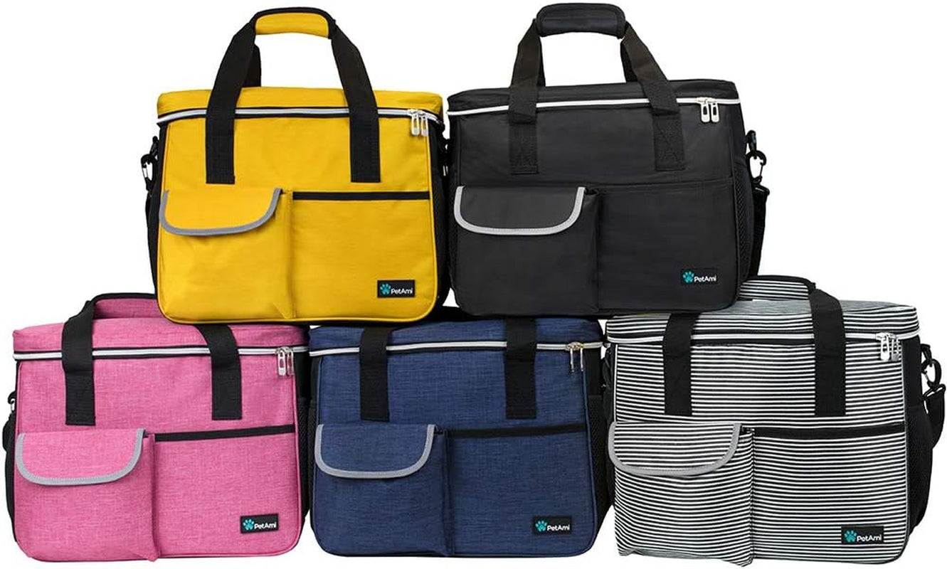 Dog Travel Bag - Travel Pet Organizer with Food Container and Bowls