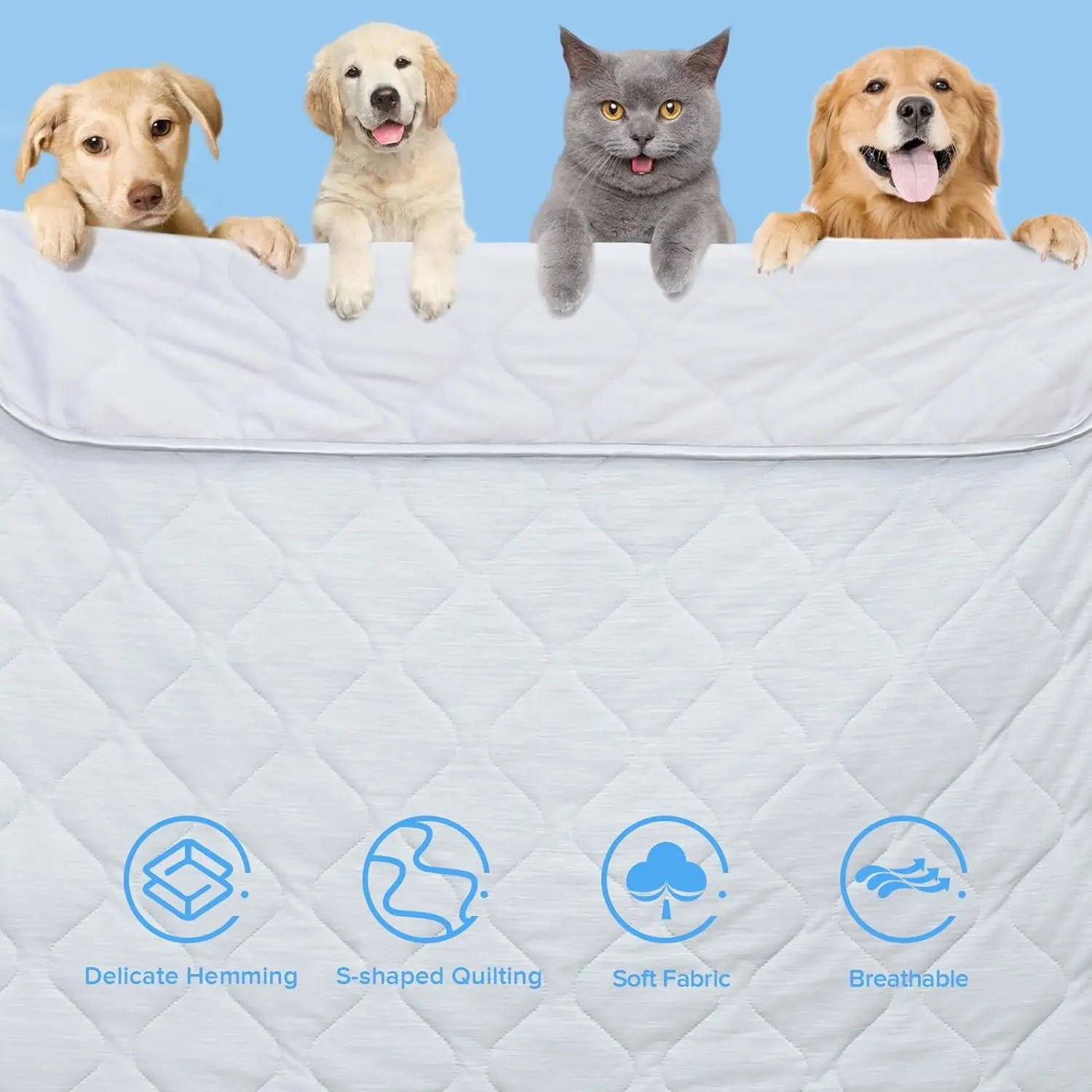 Cooling Dog Mat, Durable Cooling Soft Surface, Washable Dog Blanket