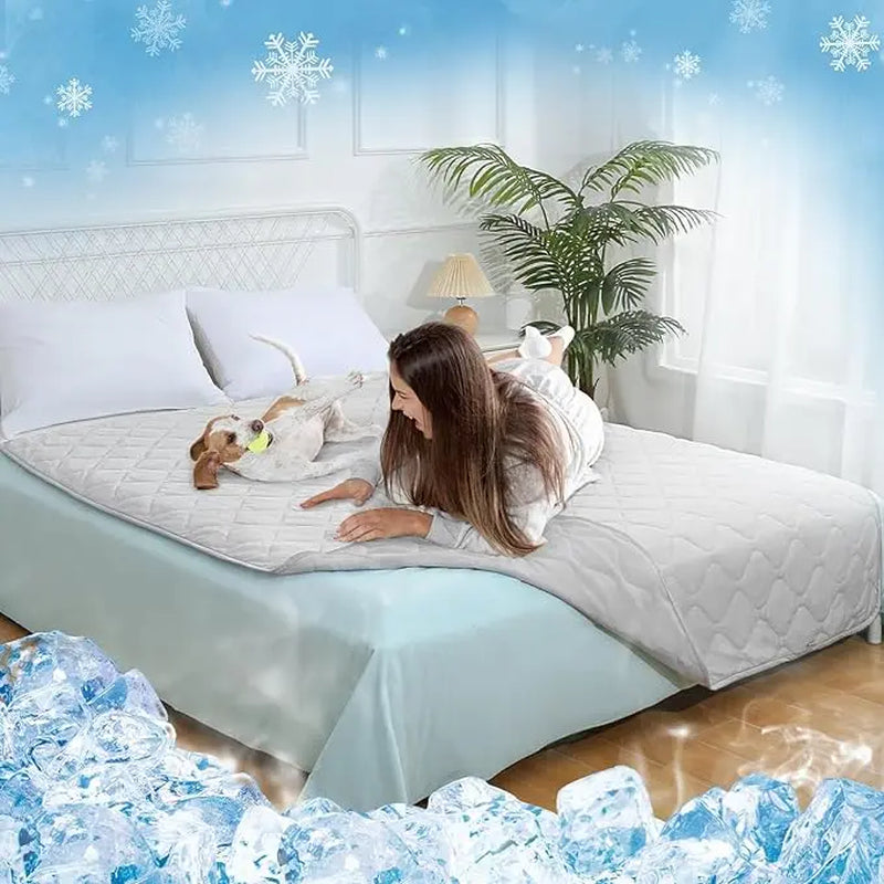 Cooling Dog Mat, Durable Cooling Soft Surface, Washable Dog Blanket