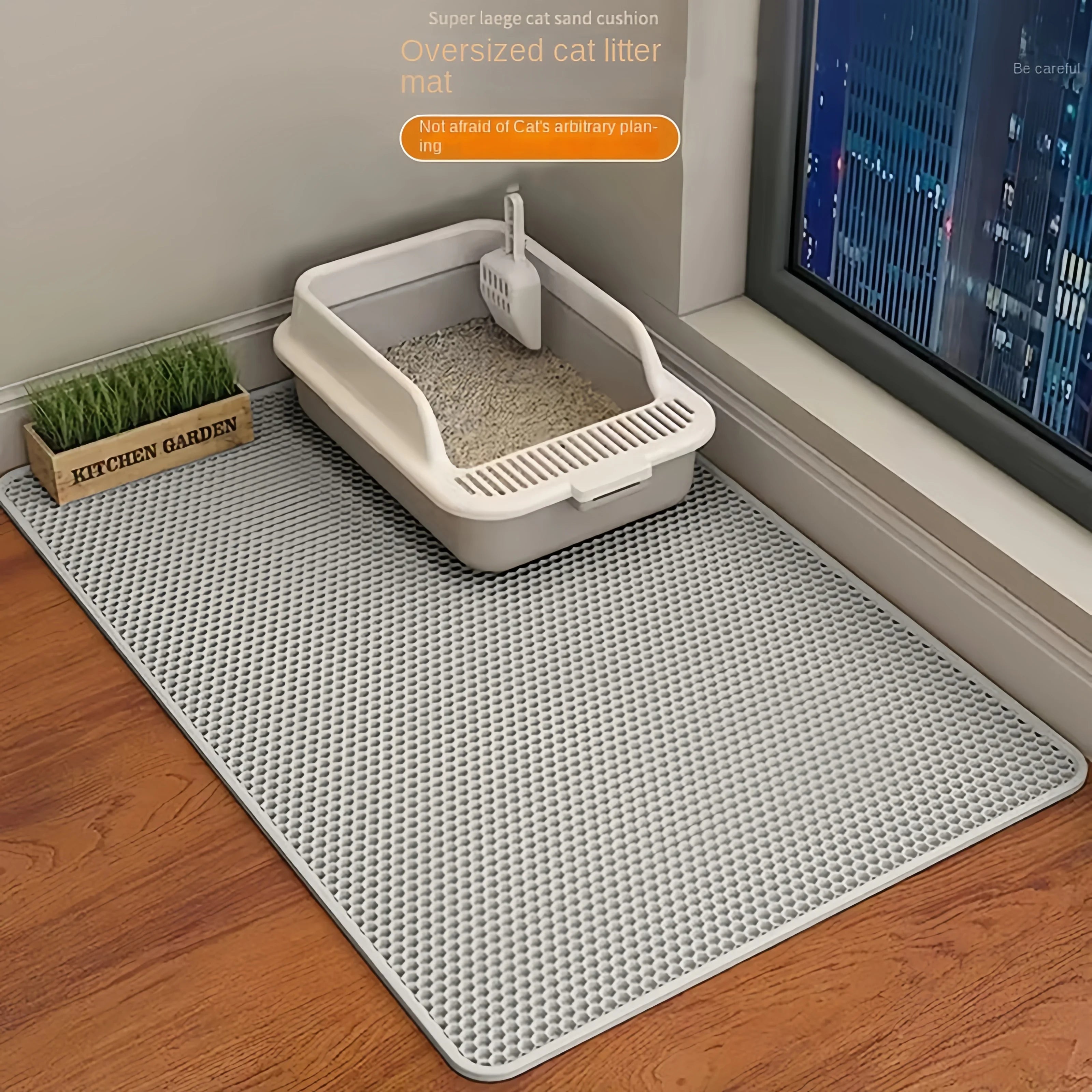 Large Size Cat Litter Mat - Double Layer and Waterproof!