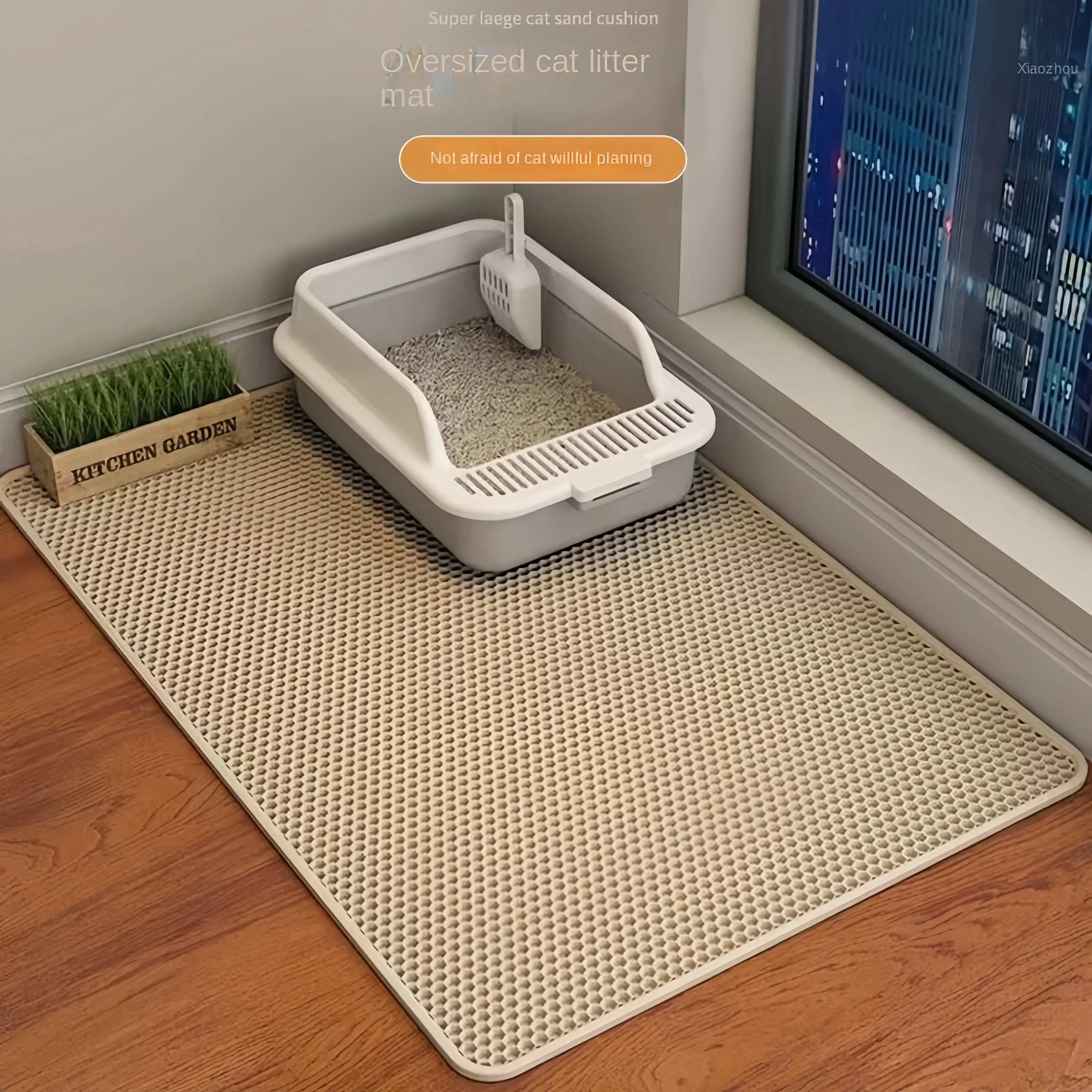 Large Size Cat Litter Mat - Double Layer and Waterproof!