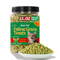 Just Try 2PCS Cat Grass Treats with Salmon & Catnip | Hairball Control and Training Treats | Teeth Cleaning Snack Reduce Plaque (13.4Oz, Salmon & Catnip Flavor)