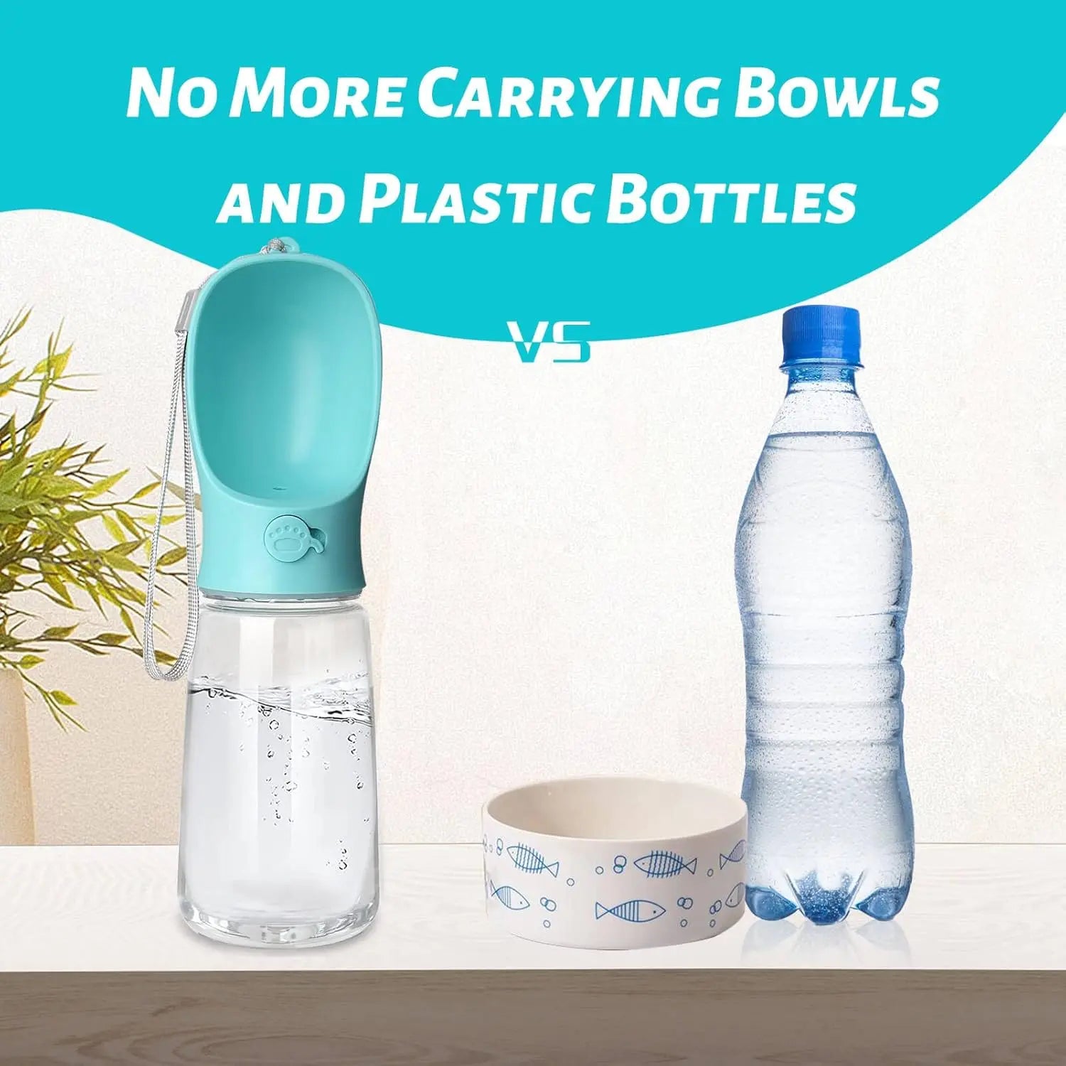 Dog Water Bottle 19Oz, Leak-Proof and Portable