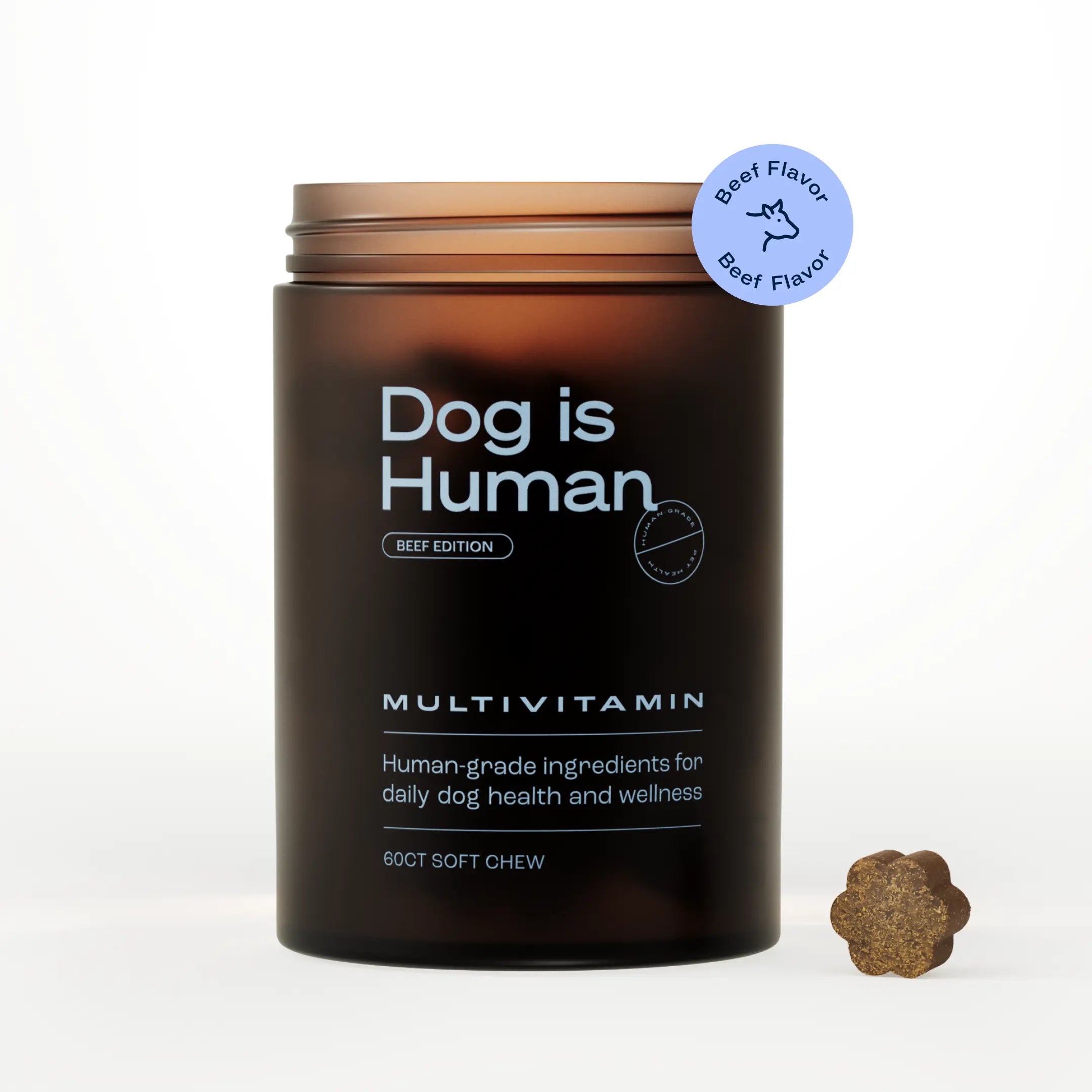 Dog Is Human Daily Multivitamin for Dogs (Beef Flavor) Vet-Formulated