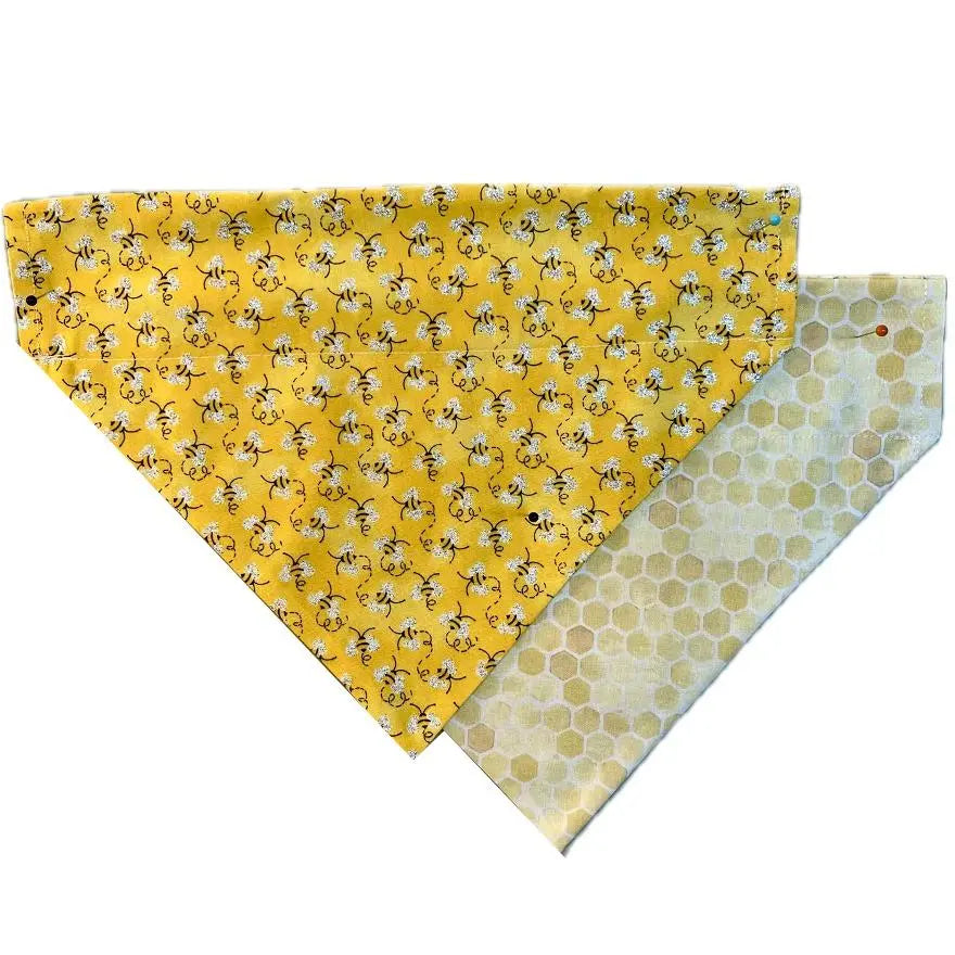 Honey Harmony - Reversible Pet Bandana (Collar-Slide)